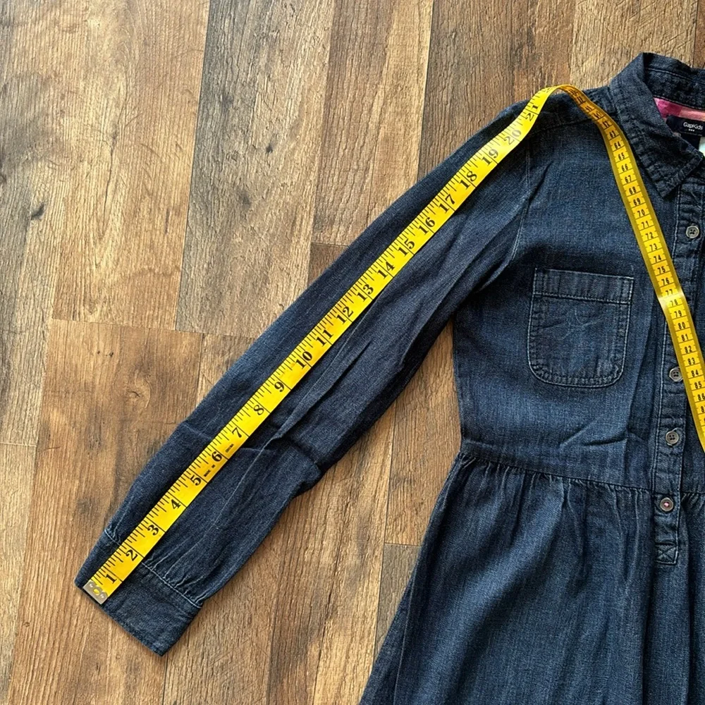 Gap Kids Denim Long Sleeve Button Down Casual Dress